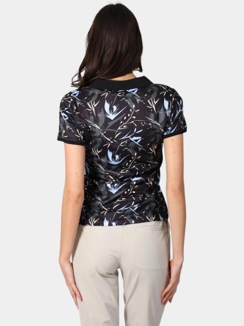 Luhta Luhta Alajoki női galléros póló fekete színben 4