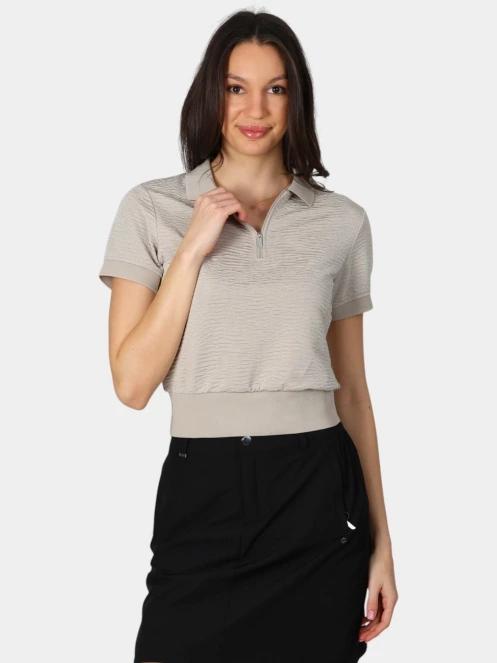 Luhta Luhta Ilmala női galléros póló homok színben 2