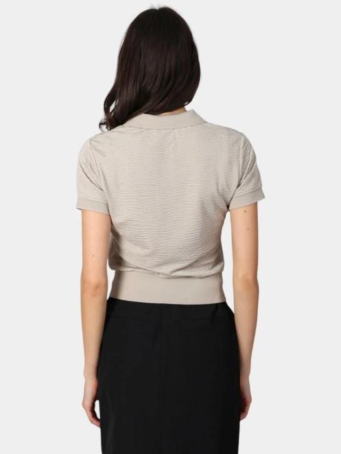 Luhta Luhta Ilmala női galléros póló homok színben 4