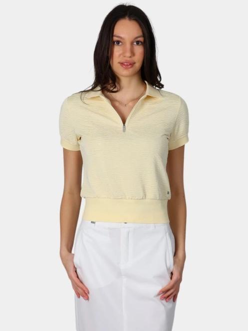 Luhta Luhta Ilmala női galléros póló sárga színben 2