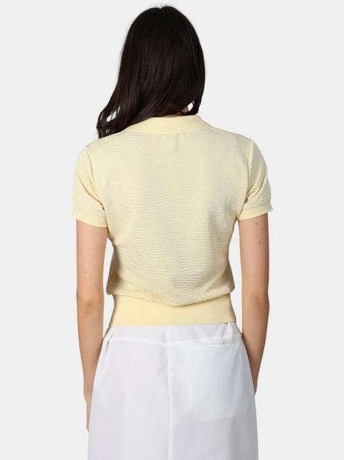 Luhta Luhta Ilmala női galléros póló sárga színben 4
