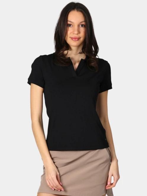 Luhta Luhta Innamo női galléros póló fekete színben 2