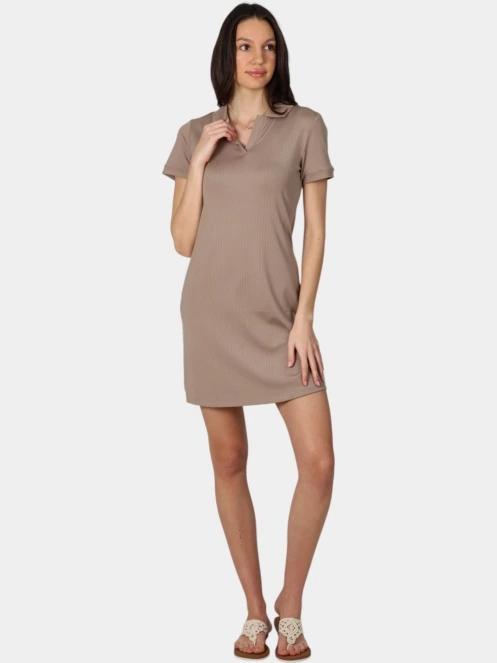 Luhta Luhta Innovuori női pólóruha barna színben 2