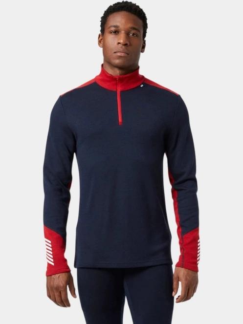 Helly Hansen Lifa Merino Midweight 1/2 Zip férfi aláöltöző felső sötétkék színben 2