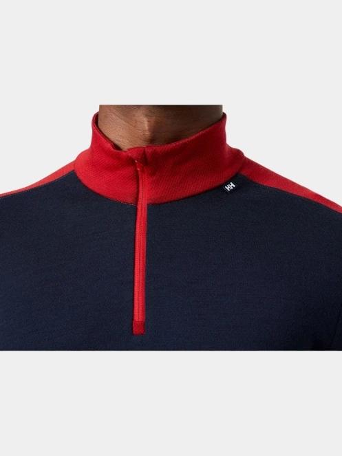 Helly Hansen Lifa Merino Midweight 1/2 Zip férfi aláöltöző felső sötétkék színben 4