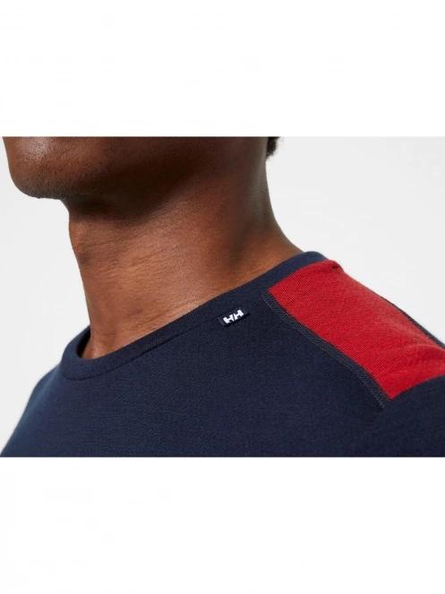 Helly Hansen Lifa Merino Midweight Crew férfi aláöltöző felső sötétkék színben 4