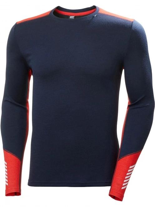 Helly Hansen Lifa Merino Midweight Crew férfi aláöltöző felső sötétkék színben 6