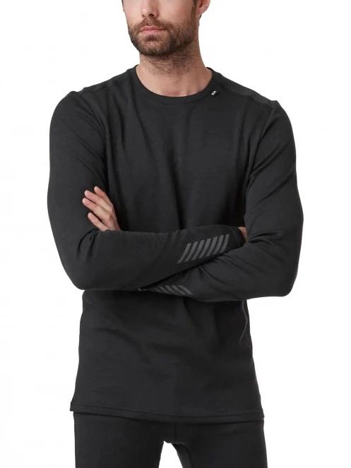 Helly Hansen Lifa Merino Midweight Crew férfi aláöltöző felső fekete színben 2