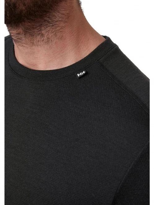 Helly Hansen Lifa Merino Midweight Crew férfi aláöltöző felső fekete színben 4