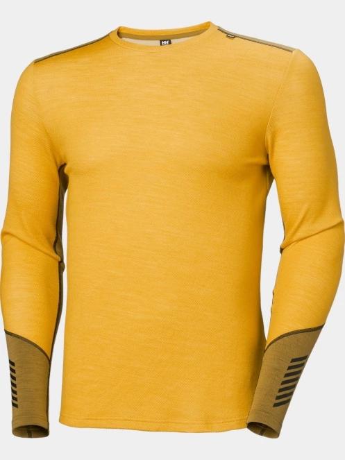 Helly Hansen Lifa Merino Midweight Crew férfi aláöltöző felső sárga színben 6