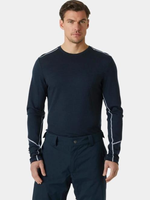 Helly Hansen Lifa Merino Midweight Crew férfi aláöltöző felső sötétkék színben 2