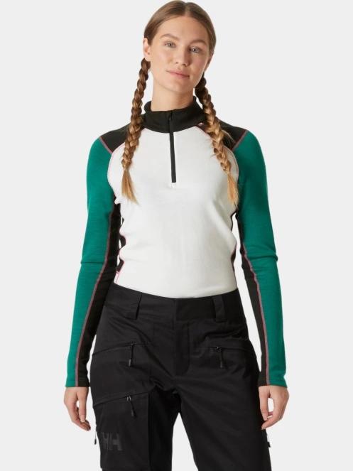 Helly Hansen W Lifa Merino Midw 1/2 Zip női aláöltöző felső fehér színben 2
