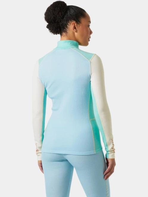 Helly Hansen W Lifa Merino Midw 1/2 Zip női aláöltöző felső világoskék színben 3