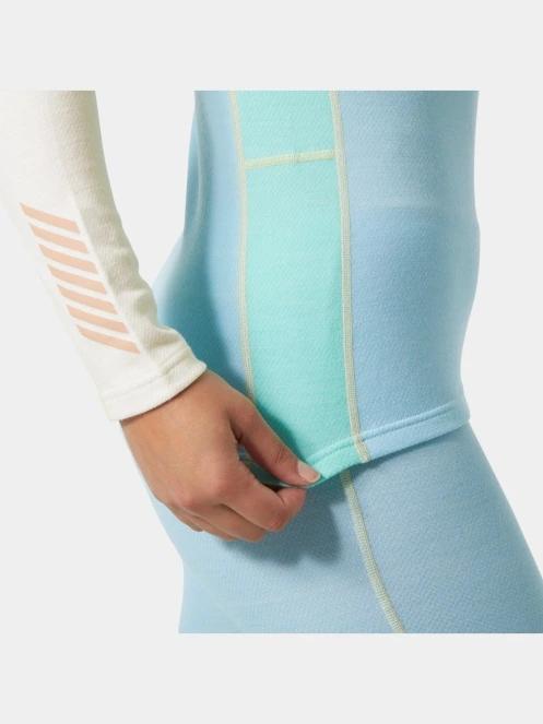 Helly Hansen W Lifa Merino Midw 1/2 Zip női aláöltöző felső világoskék színben 5