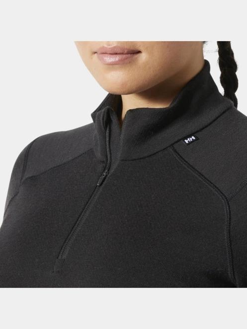 Helly Hansen W Lifa Merino Midw 1/2 Zip női aláöltöző felső fekete színben 4