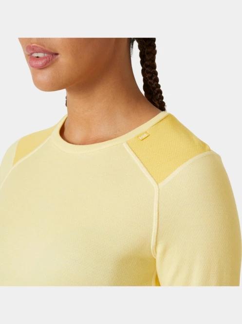 Helly Hansen W Lifa Merino Midweight Crew női aláöltöző felső sárga színben 4
