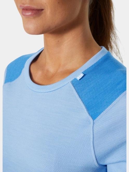 Helly Hansen W Lifa Merino Midweight Crew női aláöltöző felső világoskék színben 4