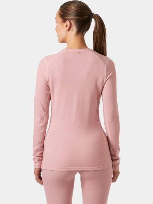 Helly Hansen W Lifa Merino Midweight Crew női aláöltöző felső rózsaszín színben 3
