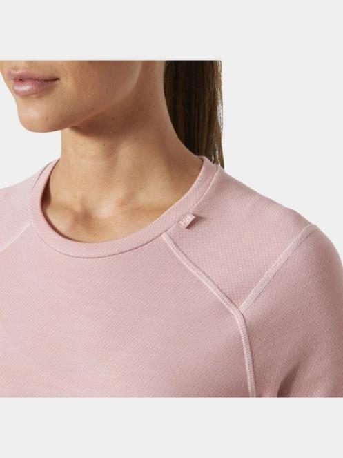 Helly Hansen W Lifa Merino Midweight Crew női aláöltöző felső rózsaszín színben 4