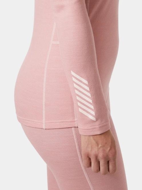 Helly Hansen W Lifa Merino Midweight Crew női aláöltöző felső rózsaszín színben 5