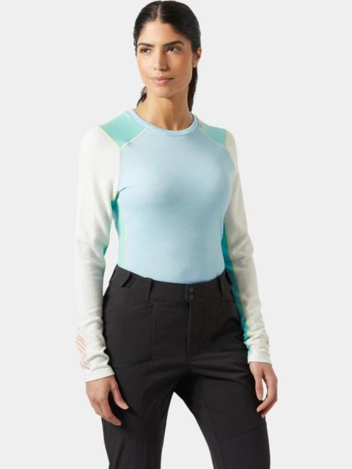 Helly Hansen W Lifa Merino Midweight Crew női aláöltöző felső világoskék színben 2