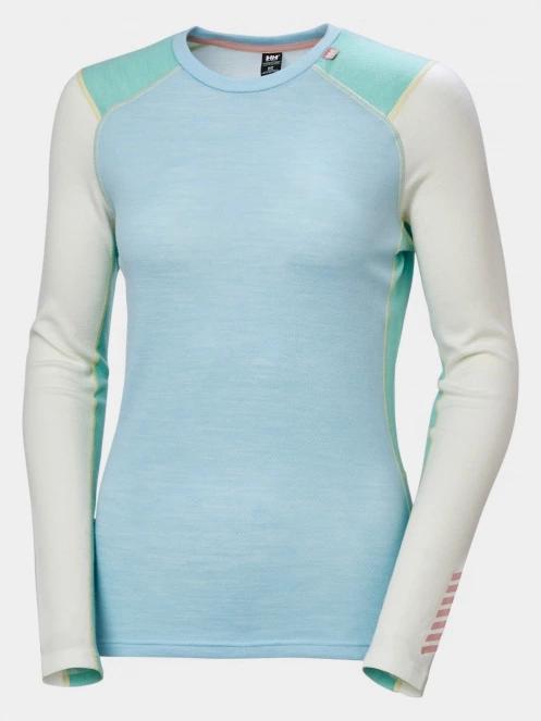 Helly Hansen W Lifa Merino Midweight Crew női aláöltöző felső világoskék színben 6