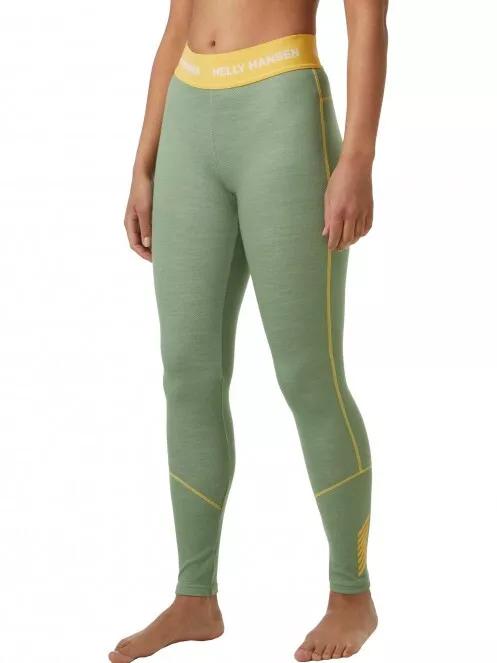 Helly Hansen W Lifa Merino Midweight Pant női aláöltöző nadrág zöld színben 2