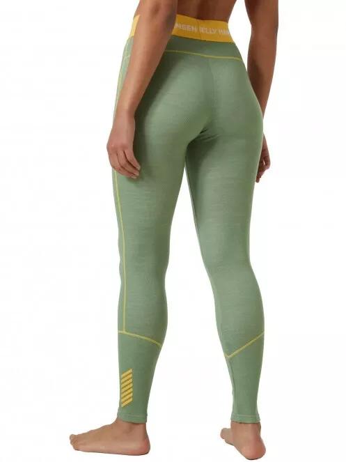 Helly Hansen W Lifa Merino Midweight Pant női aláöltöző nadrág zöld színben 3