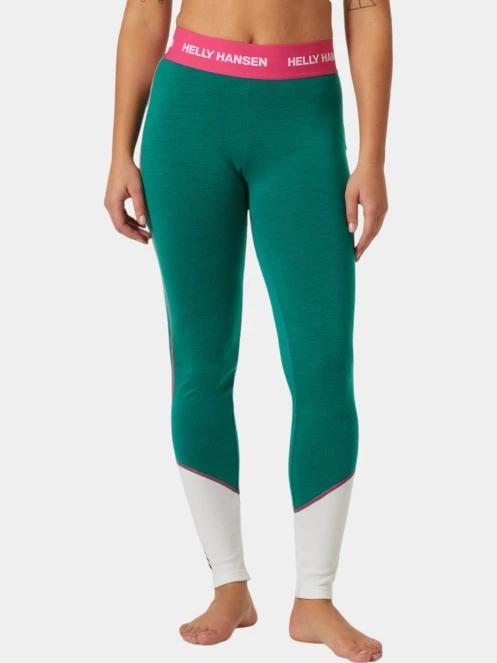 Helly Hansen W Lifa Merino Midweight Pant női aláöltöző nadrág zöld színben 2