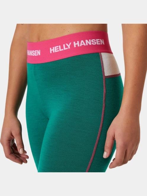 Helly Hansen W Lifa Merino Midweight Pant női aláöltöző nadrág zöld színben 4