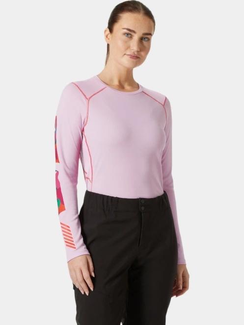 Helly Hansen W Lifa Active Crew női aláöltöző felső rózsaszín színben 2