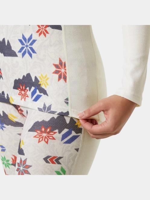 Helly Hansen W Lifa Merino Midw Gra 1/2 Zip női aláöltöző felső fehér színben 5