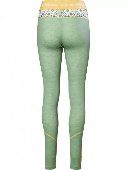 Helly Hansen W Lifa Merino Mwt Graphic Pant női aláöltöző nadrág zöld színben 5