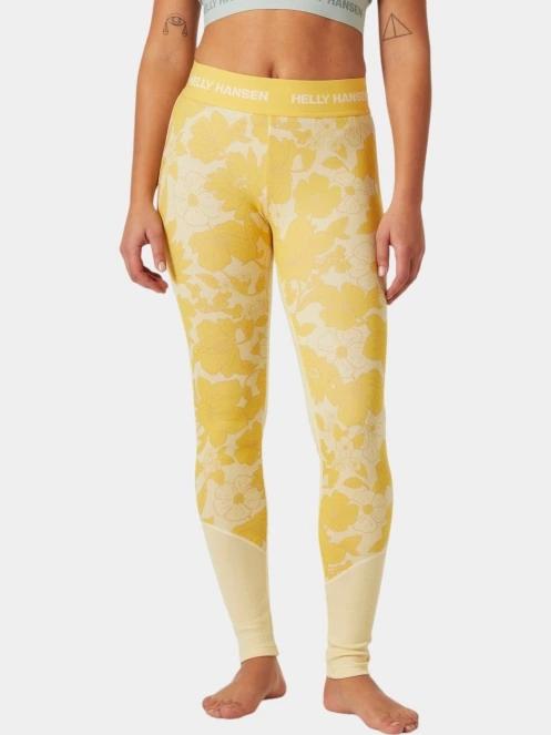 Helly Hansen W Lifa Merino Midw Gra Pant női aláöltöző nadrág sárga színben 2