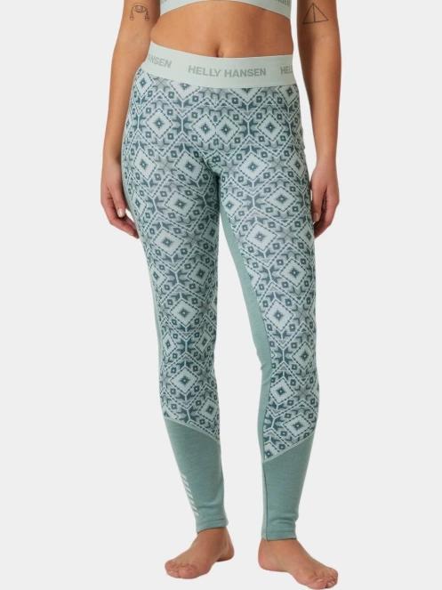 Helly Hansen W Lifa Merino Midw Gra Pant női aláöltöző nadrág zöld színben 2