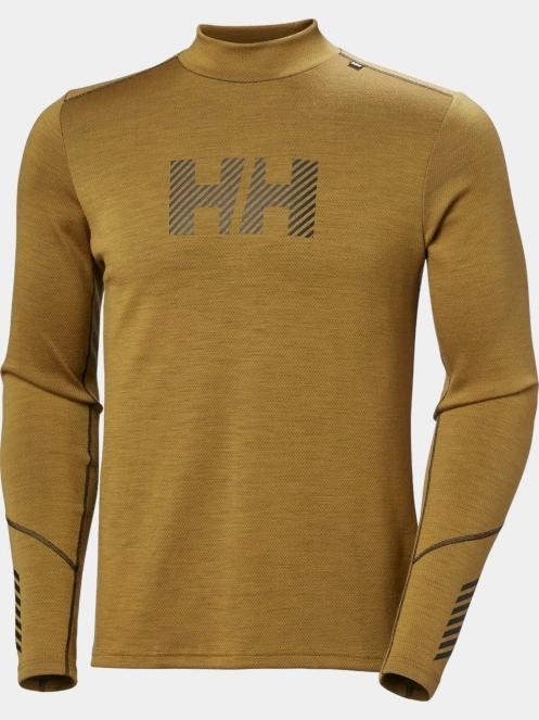 Helly Hansen Lifa Merino Midw Logo férfi aláöltöző felső oliva színben 6