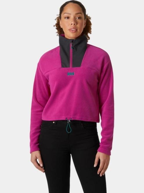 Helly Hansen W Daybreaker Cropped Fleece női crop pulóver magenta színben 2