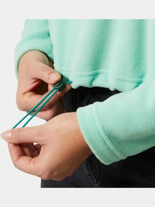 Helly Hansen W Daybreaker Cropped Fleece női polár pulóver zöld színben 4