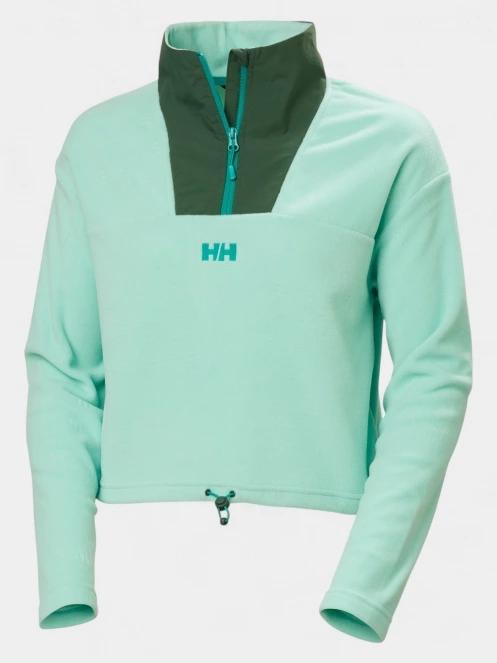 Helly Hansen W Daybreaker Cropped Fleece női polár pulóver zöld színben 6