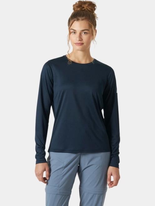 Helly Hansen W Hh Tech Crew Ls 2.0 női hosszú ujjú póló sötétkék színben 2
