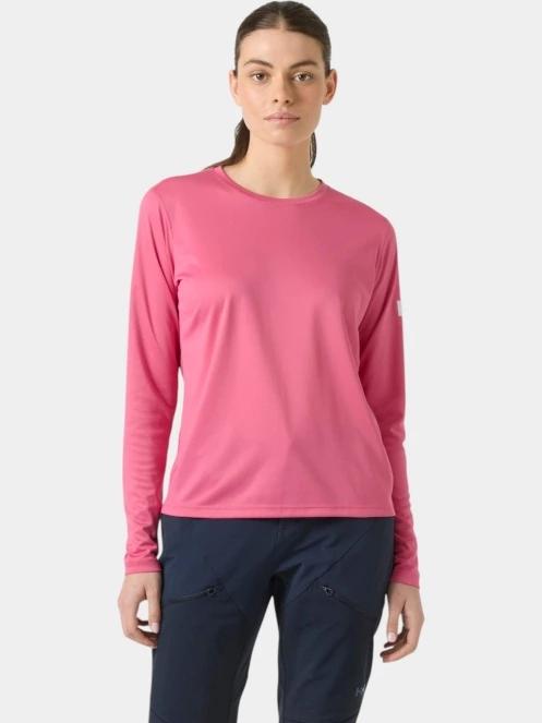 Helly Hansen W Hh Tech Crew Ls női hosszú ujjú sport póló magenta színben 2