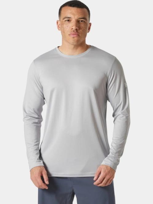 Helly Hansen Hh Tech Crew Ls 2.0 férfi hosszú ujjú sport póló szürke színben 2