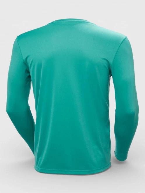 Helly Hansen Hh Tech Crew Ls férfi hosszú ujjú sport póló zöld színben 7