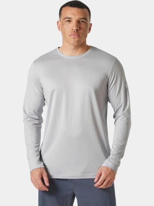 Helly Hansen Hh Tech Crew Ls férfi hosszú ujjú sport póló szürke színben 2