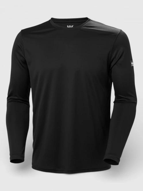 Helly Hansen Hh Tech Crew Ls férfi hosszú ujjú sport póló fekete színben 5