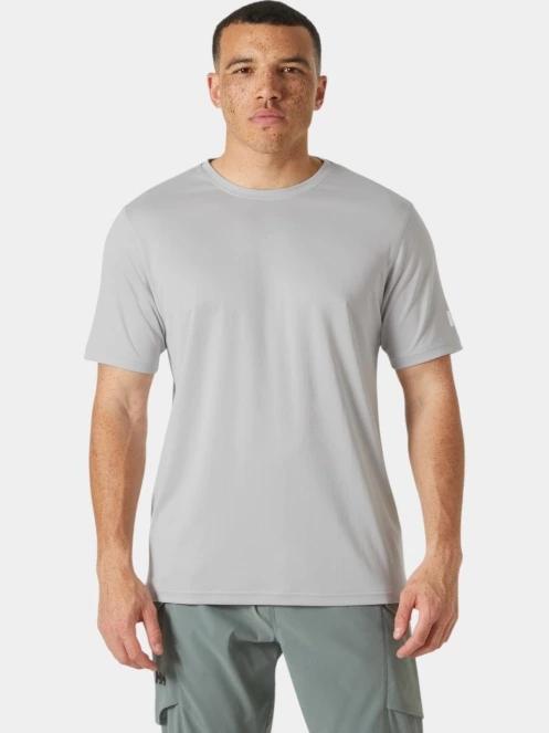 Helly Hansen Hh Tech T-Shirt 2.0 férfi rövid ujjú sport póló szürke színben 2