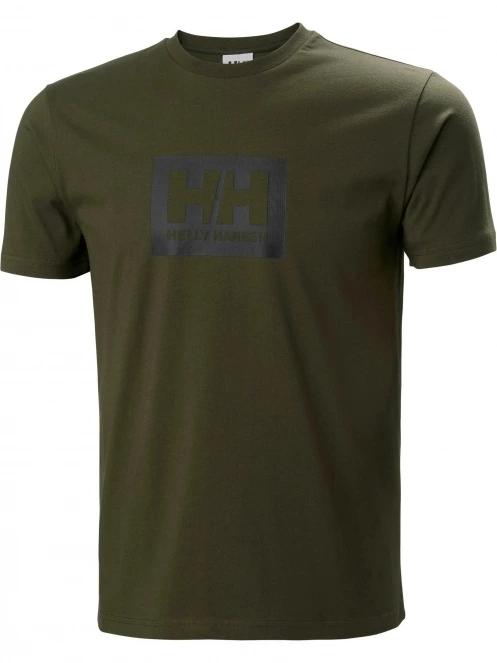 Helly Hansen Hh Box T férfi rövid ujjú póló oliva színben 4