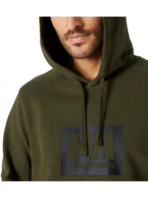 Helly Hansen Hh Box Hoodie férfi kapucnis pulóver oliva színben 4