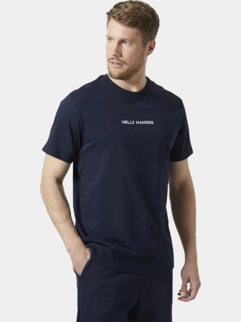 Helly Hansen Core T-Shirt férfi rövid ujjú póló sötétkék színben 2
