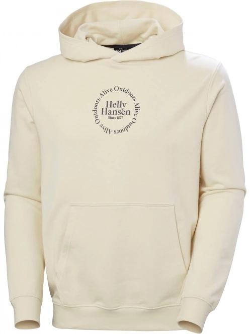 Helly Hansen Core Graphic Sweat Hoodie férfi kapucnis pulóver homok színben 6